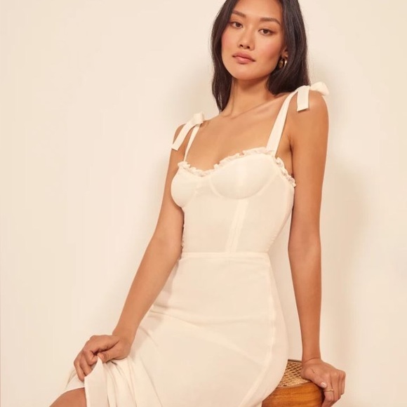 Reformation Dresses & Skirts - NWT* Reformation Nikita Ivory Bow Strap Dress Size 2
